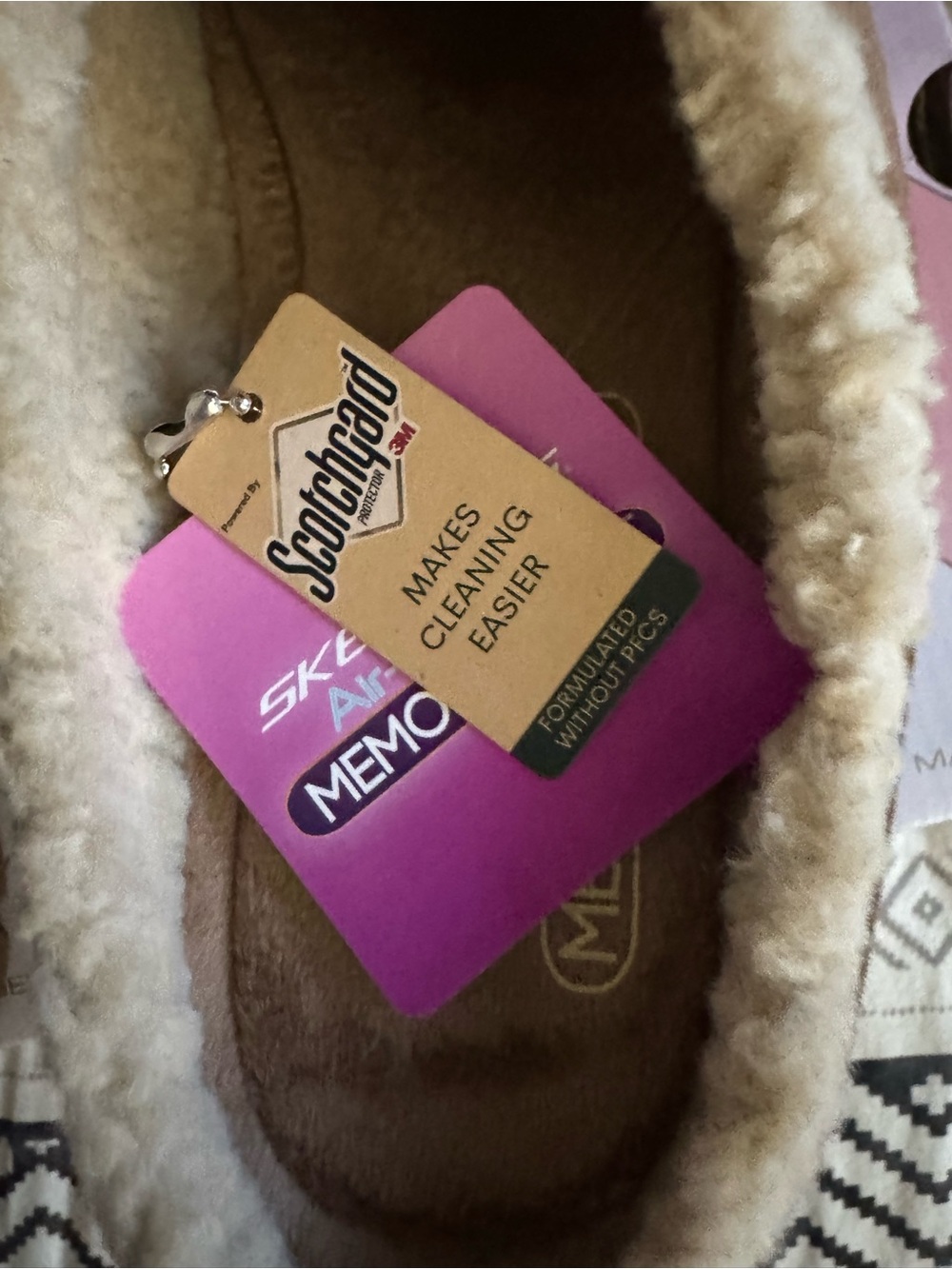 NWT Sketchers Cozy Suede Slip-On Clog in Chestnut Brown with Faux Shearling Sz 7 - Picture 3 of 7